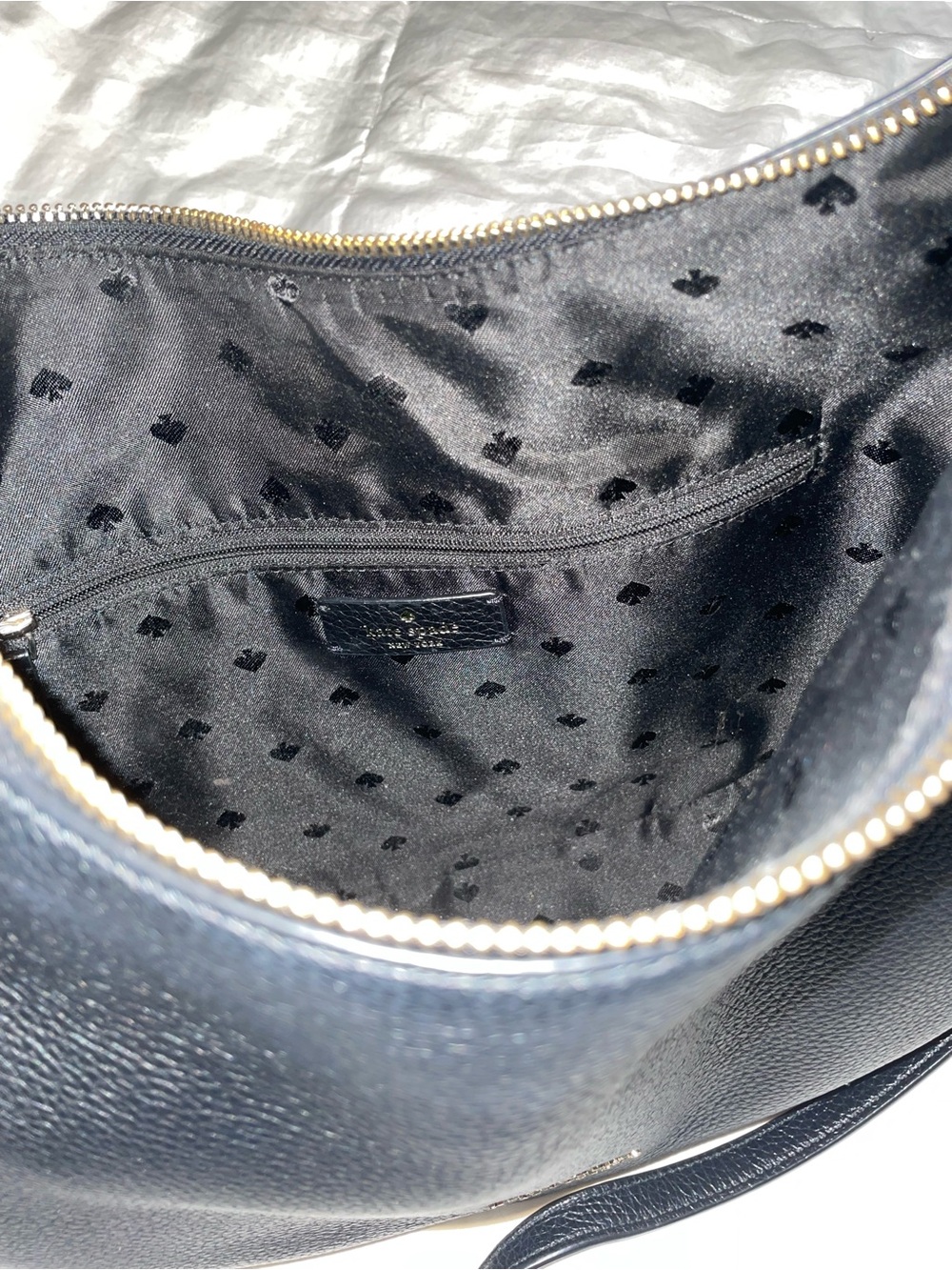 kate spade Black Pebbled Leather Crescent Shoulder Bag - Picture 3 of 4